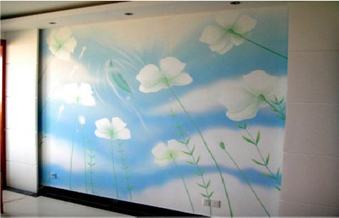 安福画墙绘怎么画好白云的蓬松感？