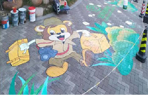 安福夏季画地面彩绘会遇到的问题