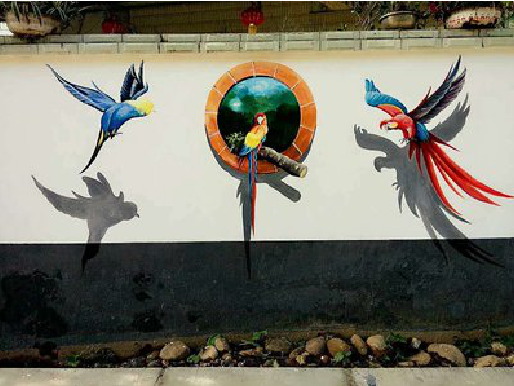 安福视觉错位-3D墙绘设计