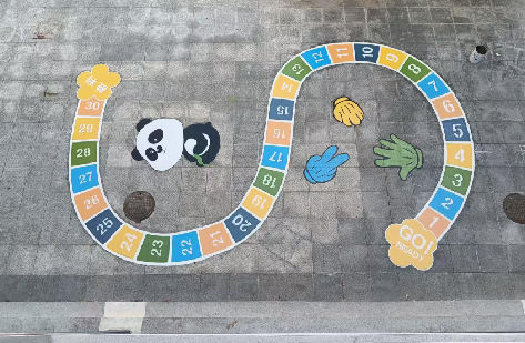 安福地面游戏彩绘